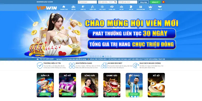 Giới thiệu chung về sân chơi đổi thưởng VIPWIN